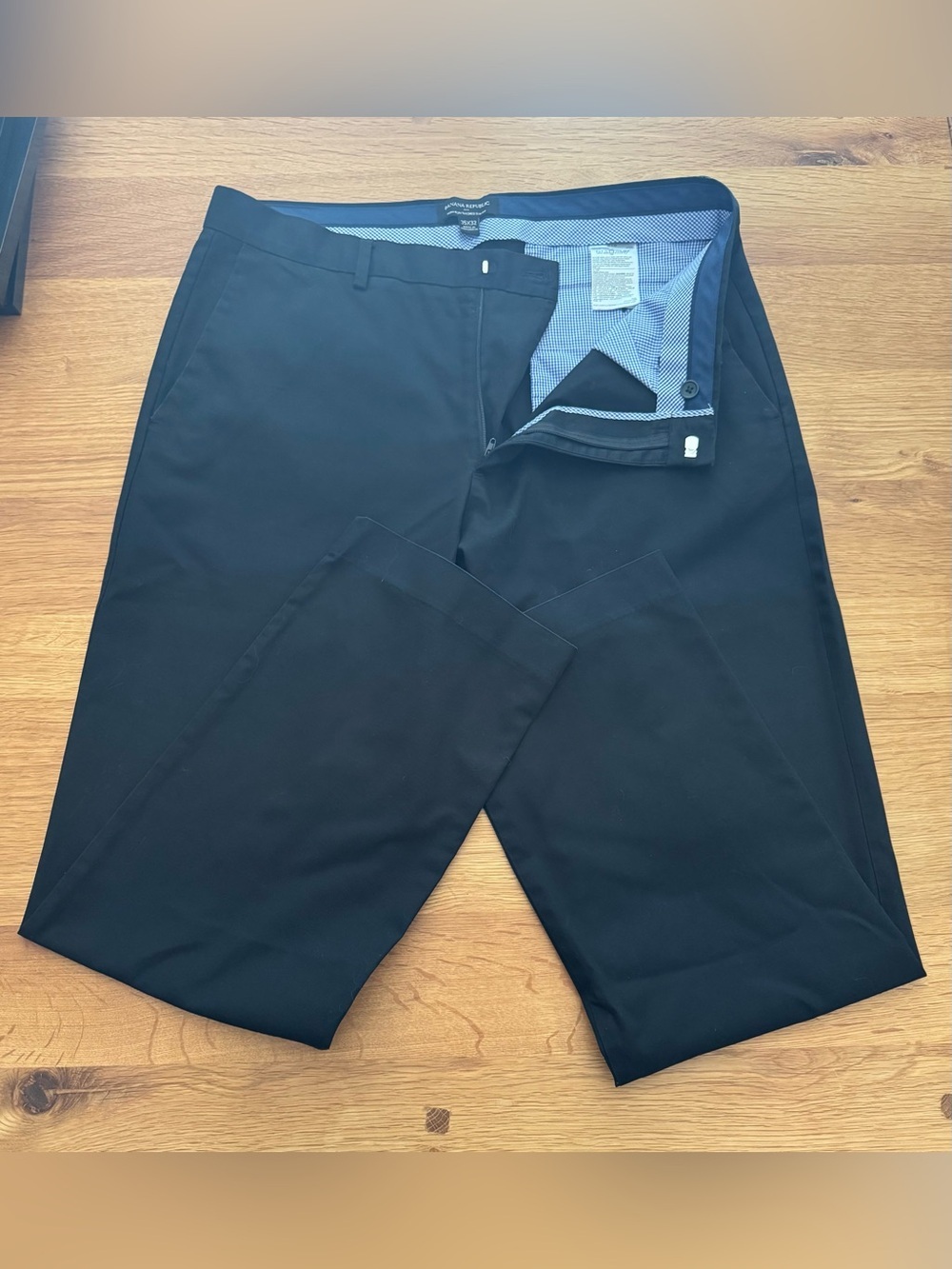 Banana Republic Non-Iron Tailored Slim Fit Pants Black Cotton Dress 35x32 Men’s
